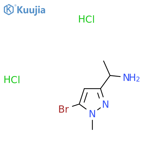 1-(5-Bromo-1-methylpyrazol-3-yl)ethanamine;dihydrochloride structure