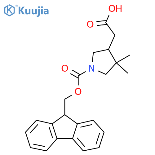 2-[1-(9H-Fluoren-9-ylmethoxycarbonyl)-4,4-dimethylpyrrolidin-3-yl]acetic acid structure