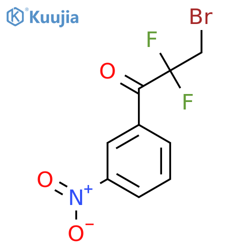 3-Bromo-2,2-difluoro-1-(3-nitrophenyl)propan-1-one structure