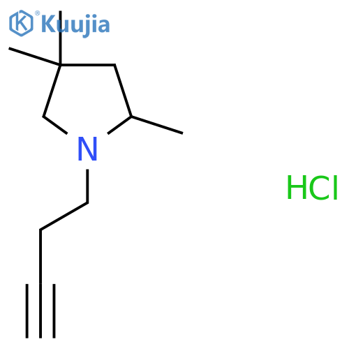 1-But-3-ynyl-2,4,4-trimethylpyrrolidine;hydrochloride structure