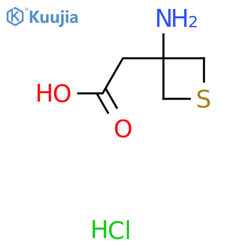2-(3-Aminothietan-3-yl)acetic acid;hydrochloride structure