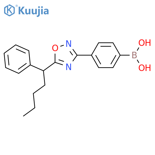 4-[5-(1-Phenylpentyl)-1,2,4-oxadiazol-3-yl]phenylboronic acid structure