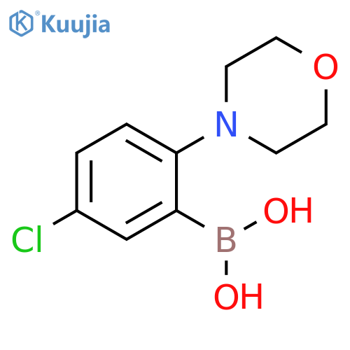 [5-Chloro-2-(morpholin-4-yl)phenyl]boronic acid structure