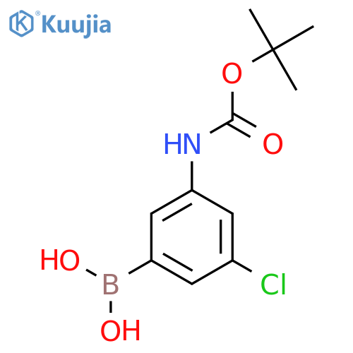 (3-{[(tert-butoxy)carbonyl]amino}-5-chlorophenyl)boronic acid structure