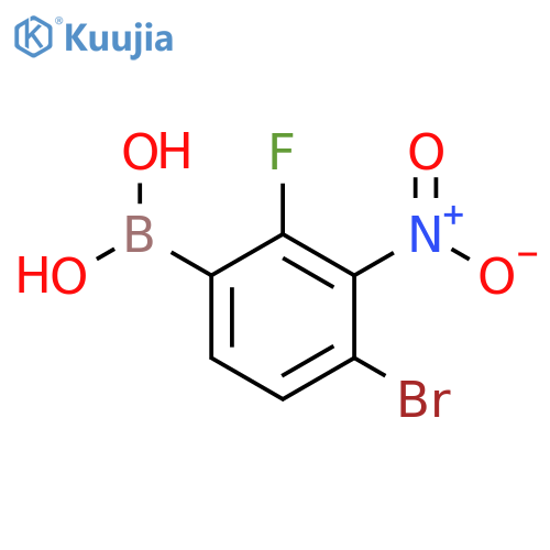 4-Bromo-2-fluoro-3-nitrophenylboronic acid structure