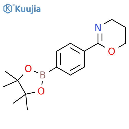 2-[4-(Tetramethyl-1,3,2-dioxaborolan-2-yl)phenyl]-5,6-dihydro-4H-1,3-oxazine structure