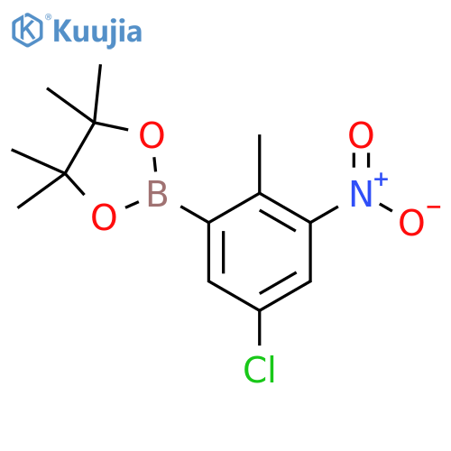 5-Chloro-2-methyl-3-nitrophenylboronic acid, pinacol ester structure