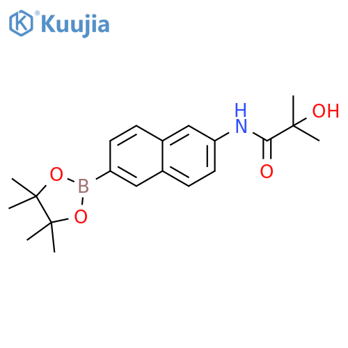 2-Hydroxy-2-methyl-n-[6-(tetramethyl-1,3,2-dioxaborolan-2-yl)naphthalen-2-yl]propanamide structure