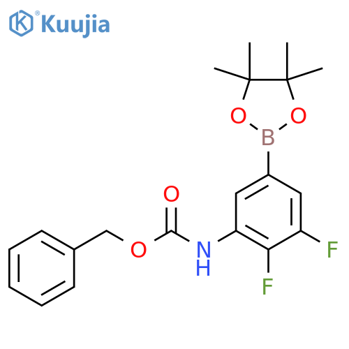 Benzyl (2,3-difluoro-5-(4,4,5,5-tetramethyl-1,3,2-dioxaborolan-2-yl)phenyl)carbamate structure