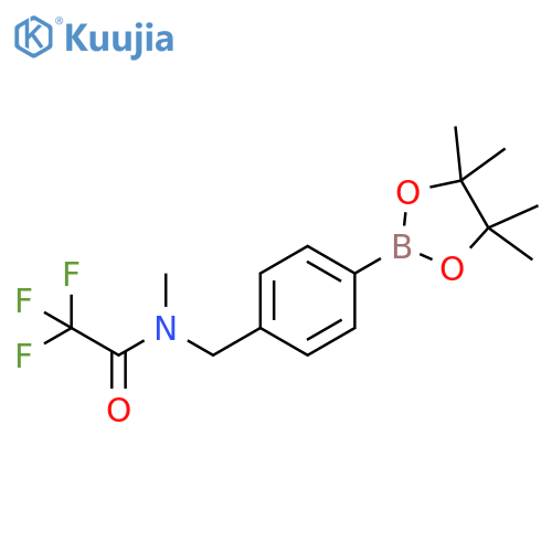 4-[(N-Methyl-N-trifluoroacetyl)aminomethyl]phenylboronic acid pinacol ester structure