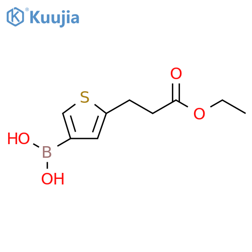 5-(3-Ethoxy-3-oxopropyl)thiophene-3-boronic acid structure