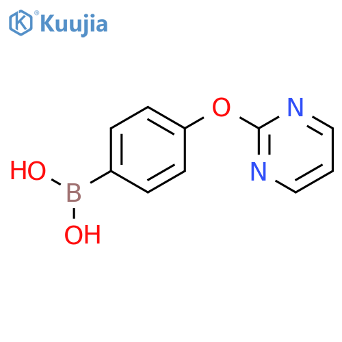 [4-(Pyrimidin-2-yloxy)phenyl]boronic acid structure