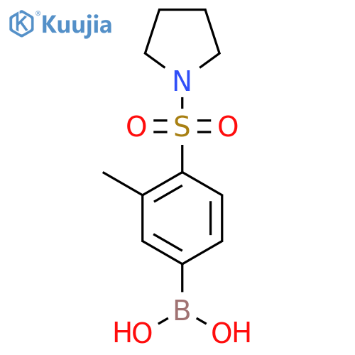 3-Methyl-4-(pyrrolidine-1-sulfonyl)phenylboronic acid structure