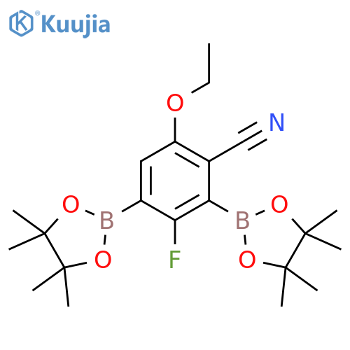 6-Ethoxy-3-fluoro-2,4-bis(tetramethyl-1,3,2-dioxaborolan-2-yl)benzonitrile structure