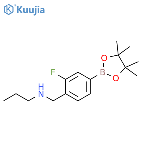 3-Fluoro-4-(propylaminomethyl)phenylboronic acid, pinacol ester structure