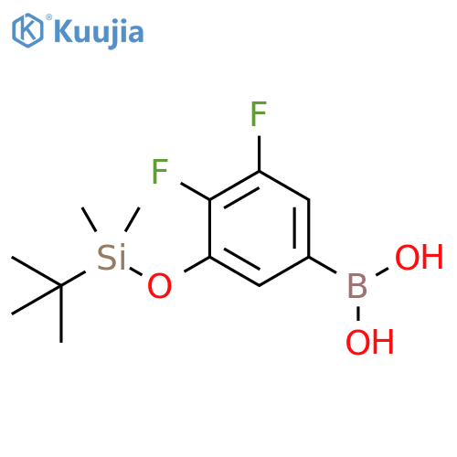 3-(t-Butyldimethylsilyloxy)-4,5-difluorophenylboronic acid structure