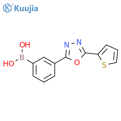 {3-[5-(Thiophen-2-yl)-1,3,4-oxadiazol-2-yl]phenyl}boronic acid structure
