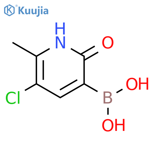 (5-Chloro-2-hydroxy-6-methylpyridin-3-yl)boronic acid structure
