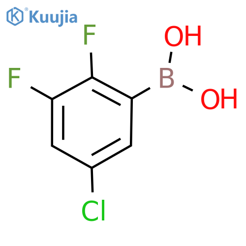(5-Chloro-2,3-difluorophenyl)boronic acid structure