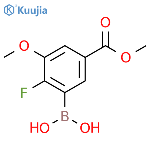 (2-Fluoro-3-methoxy-5-(methoxycarbonyl)phenyl)boronic acid structure