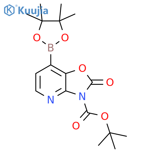 3-BOC-2-oxo-[1,3]oxazolo[4,5-b]pyridine-7-boronic acid pinacol ester structure