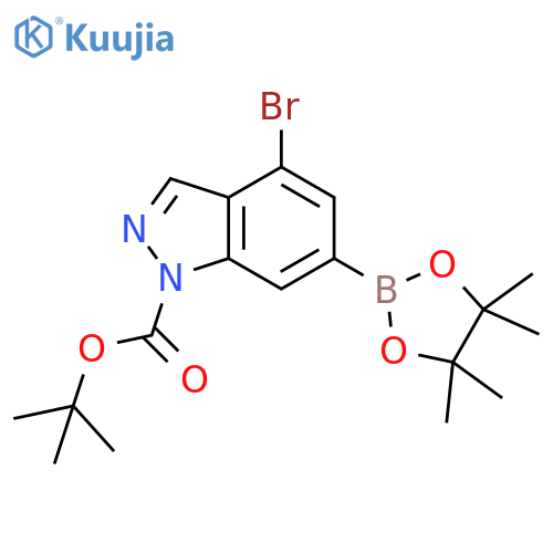 1-BOC-4-Bromoindazole-6-boronic acid pinacol ester structure