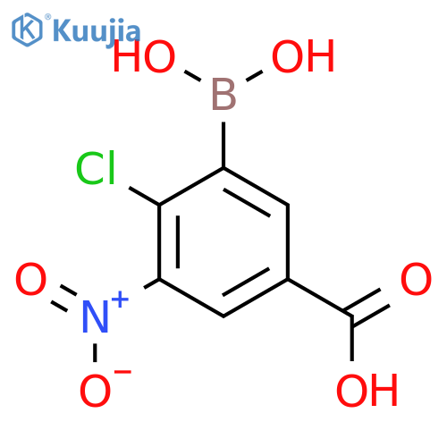 4-Chloro-3-(dihydroxyboranyl)-5-nitrobenzoic acid structure