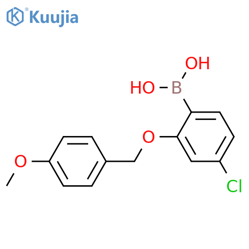 4-Chloro-2-(4-methoxybenzyloxy)phenylboronic acid structure