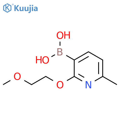 2-(2-Methoxyethoxy)-6-methylpyridin-3-yl]boronic acid structure