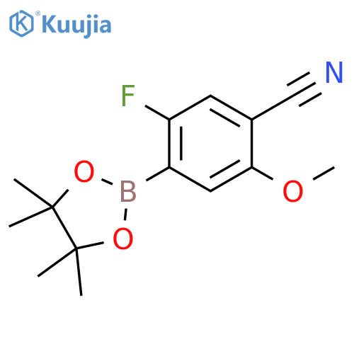 4-Cyano-2-fluoro-5-methoxyphenylboronic acid pinacol ester structure
