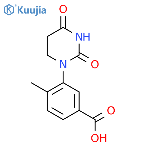 3-(2,4-dioxo-1,3-diazinan-1-yl)-4-methylbenzoic acid structure