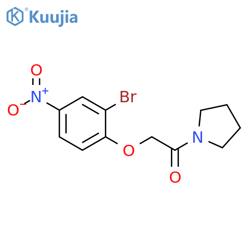 2-(2-Bromo-4-nitrophenoxy)-1-(pyrrolidin-1-yl)ethanone structure