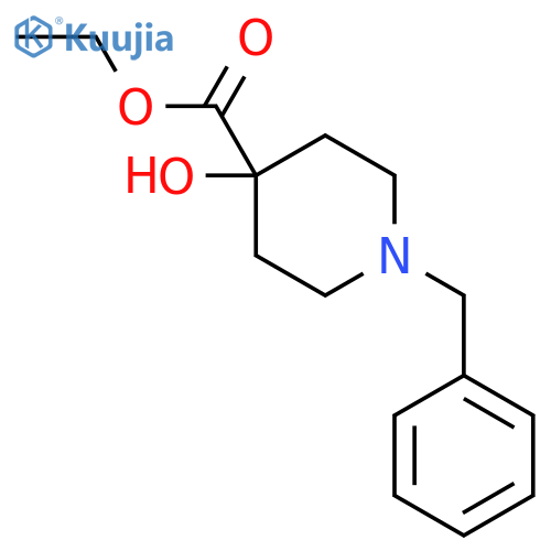 4-Piperidinecarboxylicacid, 4-hydroxy-1-(phenylmethyl)-, ethyl ester structure
