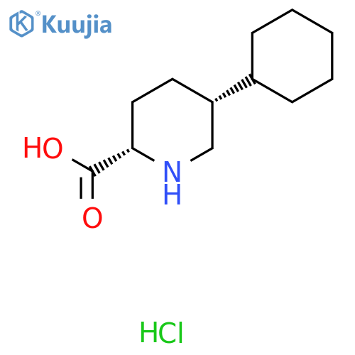 (2S,5R)-5-Cyclohexylpiperidine-2-carboxylic acid;hydrochloride structure