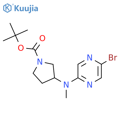 Tert-butyl 3-[(5-bromopyrazin-2-yl)-methylamino]pyrrolidine-1-carboxylate structure