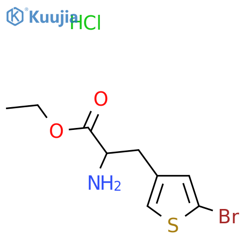 Ethyl 2-amino-3-(5-bromothiophen-3-yl)propanoate;hydrochloride structure