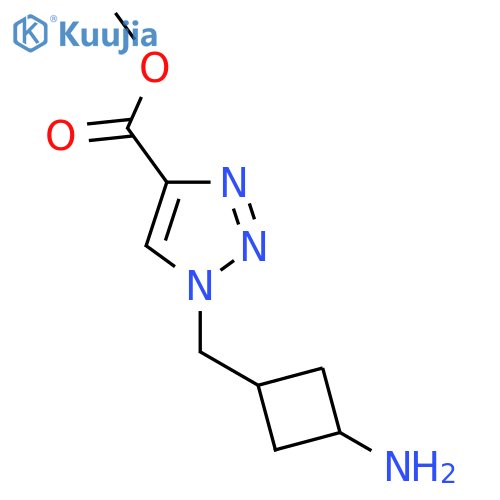 methyl 1-[(3-aminocyclobutyl)methyl]-1H-1,2,3-triazole-4-carboxylate structure