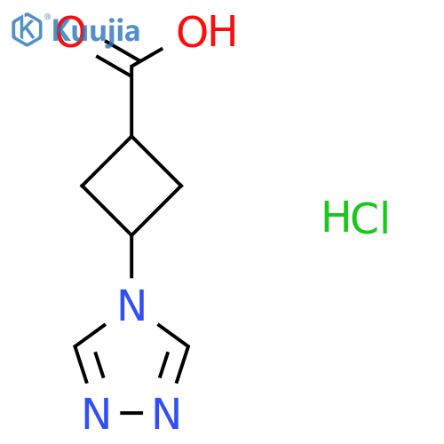 Cyclobutanecarboxylic acid, 3-(4H-1,2,4-triazol-4-yl)-, hydrochloride (1:1), cis- structure