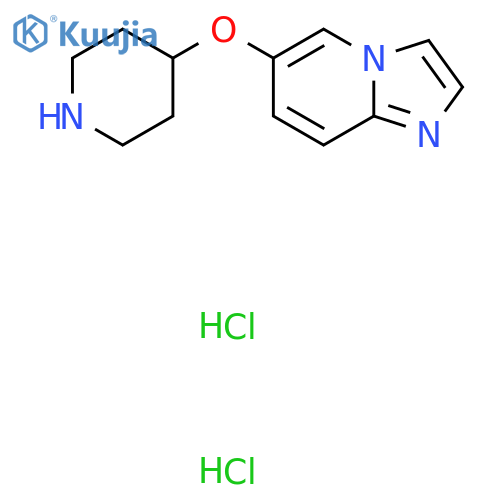 6-Piperidin-4-yloxyimidazo[1,2-a]pyridine;dihydrochloride structure