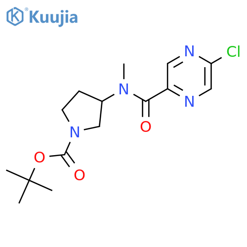 Tert-butyl 3-[(5-chloropyrazine-2-carbonyl)-methylamino]pyrrolidine-1-carboxylate structure