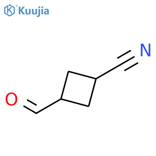 3-formylcyclobutane-1-carbonitrile structure