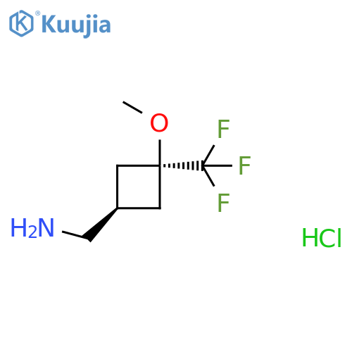 Cyclobutanemethanamine, 3-methoxy-3-(trifluoromethyl)-, hydrochloride (1:1), cis- structure