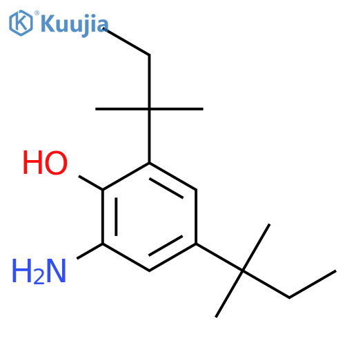 Phenol, 2-amino-4,6-bis(1,1-dimethylpropyl)- structure