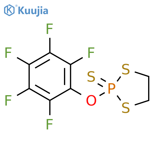 1,3,2-Dithiaphospholane, 2-(2,3,4,5,6-pentafluorophenoxy)-, 2-sulfide structure
