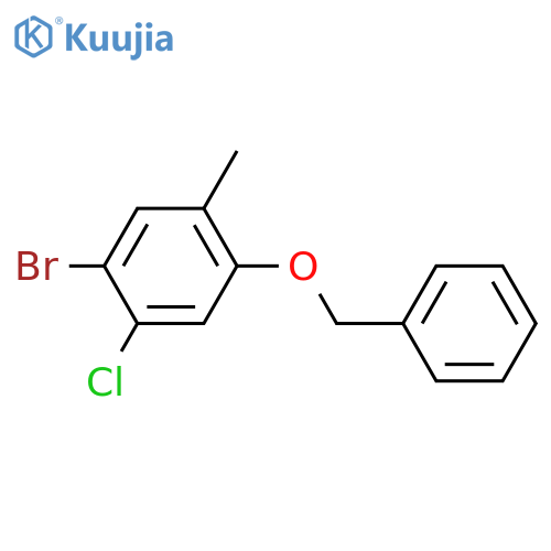 1-(Benzyloxy)-4-bromo-5-chloro-2-methylbenzene structure