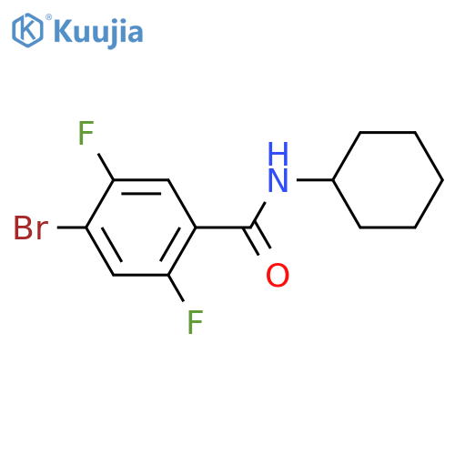 4-Bromo-N-cyclohexyl-2,5-difluorobenzamide structure