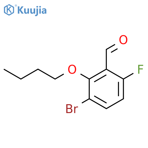 3-Bromo-2-butoxy-6-fluorobenzaldehyde structure
