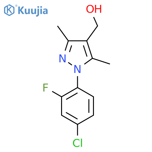 (1-(4-Chloro-2-fluorophenyl)-3,5-dimethyl-1H-pyrazol-4-yl)methanol structure