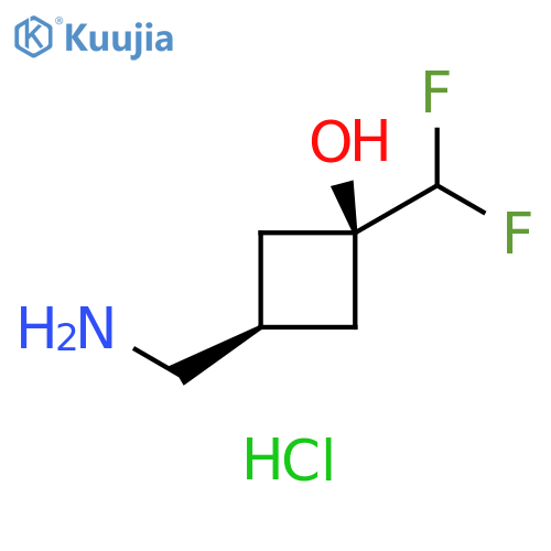 Cyclobutanol, 3-(aminomethyl)-1-(difluoromethyl)-, hydrochloride (1:1), cis- structure