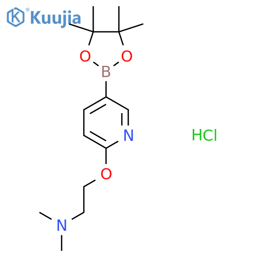 N,N-Dimethyl-2-((5-(4,4,5,5-tetramethyl-1,3,2-dioxaborolan-2-yl)pyridin-2-yl)oxy)ethanamine hydrochloride structure
